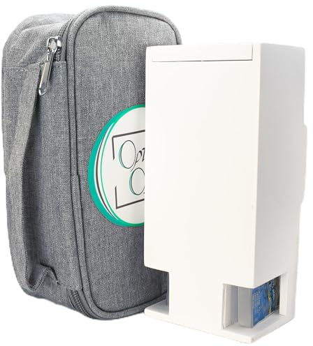 OptoOrg DailyLens Travel Daily Contact Lens Organizer, Dispenser, & Storage (Bamboo) - Hangs Up Easily - Universal for All Brands - Organizer for contact lens dispenser (Mini - White Bamboo)