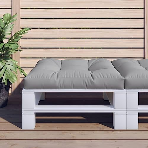 Xichuzi Palettenkissen Grau 70x70x12 cm Stoff, Sitzkissen Outdoor, Ersatzkissen Für Rattanmöbel, Sonnenliege Kissen, Paletten Polster, Schaukelstuhlkissen - 360470