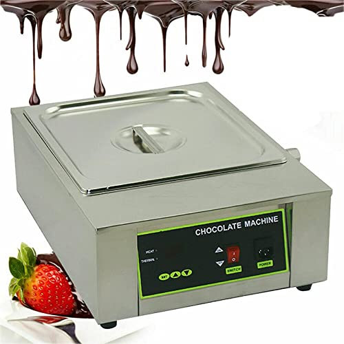 DMMFTERL Fundidor de Chocolate eléctrico Comercial de 1000 W, Calentador de Chocolate Comercial de 18 LB (8 kg) para Catering, restaurantes, cantinas, Fiestas en casa