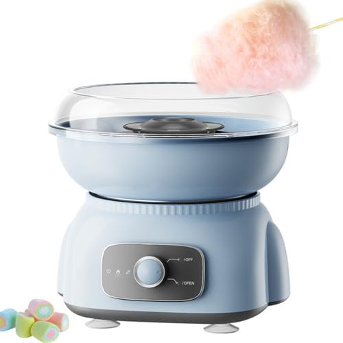 Cotton Candy Machine, DIY Cotton Candy Maker for Kids, 500w Household Cotton Candy Makers, Homemade Sweets Cotton Candy in Minutes for Home, Party, Birthday, Festival,Blue