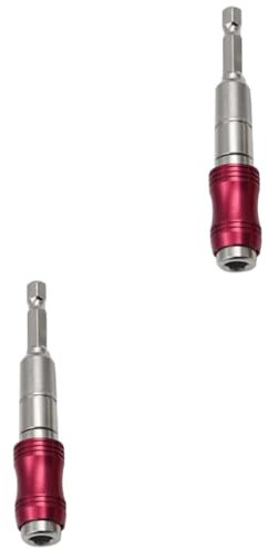 Mikikit 2pcs Bit Magnetic Extension Shaft Drill Bit Holder Built Magnet Interface Suitable for Single-head