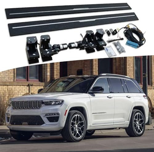 FTAPACCE Lot de 2 marchepieds électriques déployables pour Jeep Grand Cherokee L WL75 2021-2025