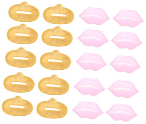 CALLARON 20pcs Collagen Lip Mask Hydrating Pads for Lip Care Random Styles Exfoliator