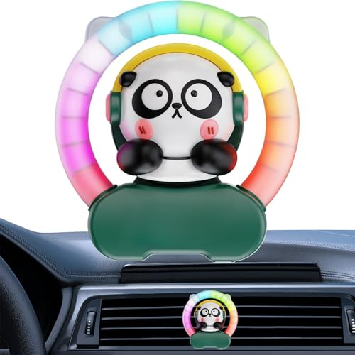 Désodorisant pour voiture | Éliminateur d'odeurs avec lumière LED pour grille d'aération de voiture | Batterie rechargeable de 180 mAh, décoration intérieure automobile, désodorisant pour berline et
