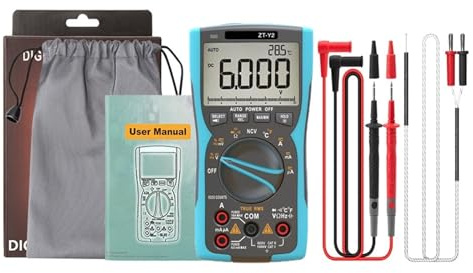 Multimetro Digitale Professionale Display A Vero Valore Efficace Tester Analogico Voltmetro Di Corrente Condensatore Temp VFC NCV Hz Meter Misurazione Accurata(Y2 - Basic version)