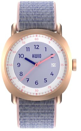KWIO - Takk Candy Kinderuhr I Analoge Armbanduhr für Jungen & Mädchen 32mm I Quarz-Uhrwerk & Edelstahlgehäuse I Leicht zu wechselndes Klettarmband I Wasserdicht bis 5 ATM