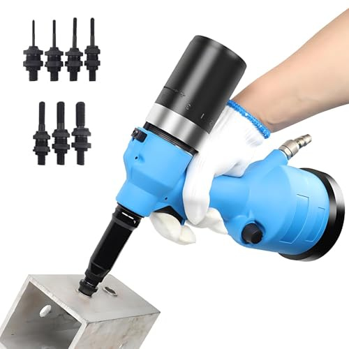 Pneumatic Rivet Nut Gun Set, One-Click Reversal, 7mm Riveting Stroke for Construction and Machinery Manufacturing