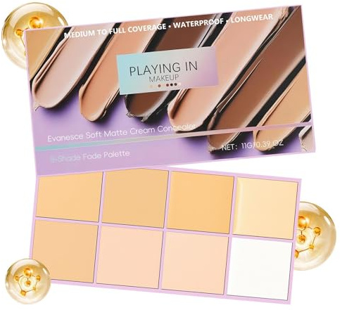 Pimby Fondotinta Correttore Opaco - 8 Colori 50g | Palette Waterproof Alta Coprenza Correttore Çrema | Trucco Viso Leggero Lunga Durata Base