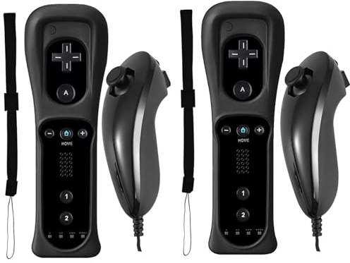 Burcica Remote and Nunchuck Controller per Wii Wii U (confezione da 2)