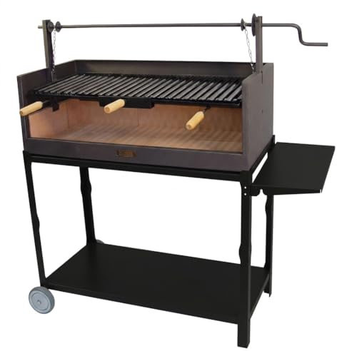 Imex El Zorro 71494 - Barbacoa con Ladrillo Refractario y Parrilla Esmaltada 149x45x102 cms.