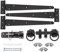 Cerniera a T (3) 30,5 cm 300 mm Kit di montaggio per cancello da giardino in legno, set di ferratura nero