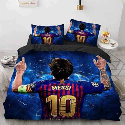 WSFST Juego de ropa de cama de 135 x 200 cm, 2 piezas, funda nórdica de microfibra con cremallera y 1 funda de almohada de 80 x 80 cm