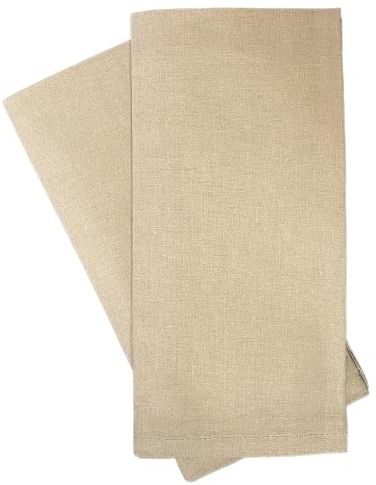 HOMEALOO® 6-TLG Nachhaltiges Stoffservietten Set aus Baumwolle mit Leinen Optik Servietten Hotelqualität Langlebig Waschbar Elegant Dekoration Abendessen Restaurant Tischservietten (Sandbeige)