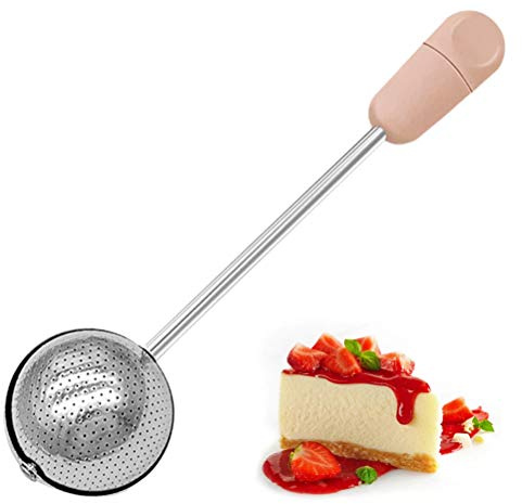 Dusting Wand, Flour Duster for Baking, Stainless Steel Powdered Sugar Shaker Duster Ball Flour Sifter Powder Duster Baking Powder Sifters Baking Tools for Sugar, Flour and