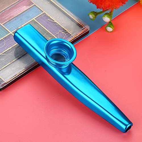 Metal Kazoos Musical Instruments for Kids, Blue, 2.5cm, Pack of 12