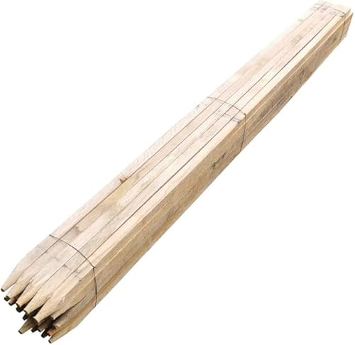 TerraGala Hartholzpfähle | 150cm | 10 Stück | Pflanzstäbe aus Eiche | Eichenholzpfähle angespitzt