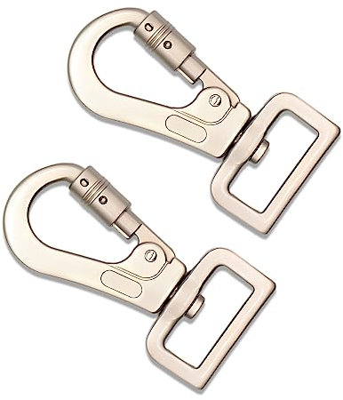 Joyzol Dog Leash Clips, 2PCS Locking Snap Hook Heavy Duty Swivel Lobster Claw Clasps for Dog Leash Landyard Keychain 1 inch(26mm)