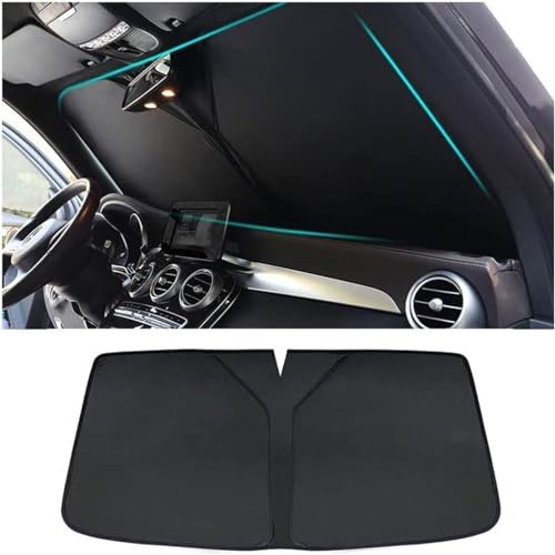 JCFF Pare Brise Soleil Voiture pour VW Tiguan 2021 2022 2023 2024, Pare Soleil de Pare Brise de Voiture Pliable Isolation Thermique Couverture Interieur Voiture.