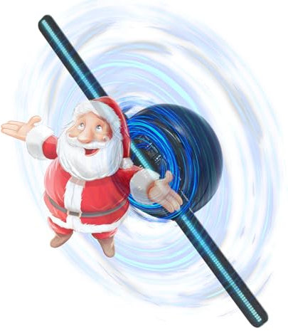 3DHologram fan Picture Spinner with Bluetooth +Remote, Hologram Projector HD LED with 700 Video Library, Holographic fan for Halloween, Home Decorations, Anime Character Projection, Parties