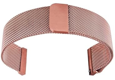 2 STÜCK Smartwatch-Uhrenarmband Mit Magnetverschluss, 12MM 14MM 16MM 18MM 20MM 22MM 24MM Mailänder Uhrenarmband Aus Metall Schnellverschluss-Ersatzarmband (Color : Rose Gold, Size : 12MM)