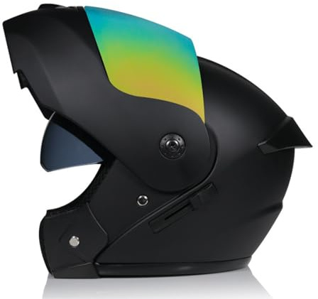 MAMAO Casco Moto modulare Casco Integrale apribile per Moto omologato DOT/ECE Casco Integrato con Doppia Visiera per Adulti Uomini Donne ciclomotori Corse su Strada D,M57~58CM