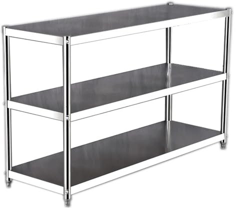 sxpGBP Arbeitstisch, Edelstahl Arbeitstisch Küche, Industrielles Küchen-Lagerregal for die Lagerung in Küchen, gewerblichen Büros und Garagen(Size:120x45x80cm)