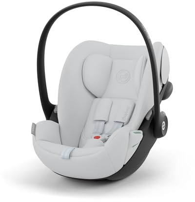 CYBEX Gold Cloud G i-Size Comfort infant car seat, Incl. newborn insert, For newborns to approx. 24 months, For children from 40 cm to 87 cm, Max. 13 kg, Lava Grey