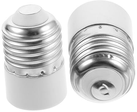 OSALADI Adattatore Portalampada E27 a E14 2 Pezzi, Convertitore Per Lampadine Led e Incandescenza, Accessorio Per Lampade Facile Da Installare e Sicuro Per Uso Domestico
