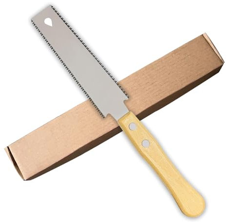 Piccola sega a mano giapponese, con manico in legno, sega a denti fini per tagliare il legno, sega a mano a doppio taglio, sega a mano portatile per potatura e lavorazione del legno