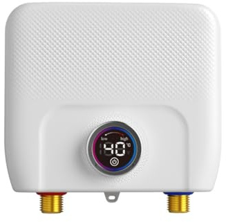Turodeuo Water Heater Electric Instant Water Heater,Conversion Between Fahrenheit and Celsius, Remote Control,B