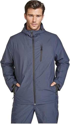 Weichers Skianzug Gr.M-XXL Herren Skijacke Skihose Schneeanzug Pants mit Kapuze Winddicht Wasserdicht Skifahren Schnee (B2, M)