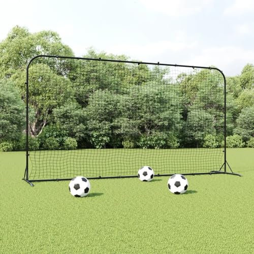 Fußball-Rebounder Schwarz 366x90x183 cm HDPE, Somanki Fussballtor, Fussball Child, Fussball Tor, Torwand, Tornetz