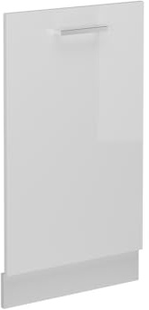 Vicco Panel Frontal R-Line, Blanco Alto Brillo, 45 cm | Para lavavajillas totalmente integrado de 45 cm · Sin encimera · ✓ A juego con el frente de cocina · ✓ Libremente combinable