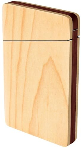 Dianzan Visitenkartenhalter Aus Holz, Tragbar, Visitenkartenetui, Holzkarten-aufbewahrungsbox, Walnuss-kartenhalter Magnetverschluss