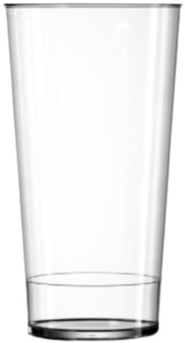 Hyper Mart Unbreakable Polycarbonate Plastic Pint Glasses, Dishwasher Safe, Set of 6, Crystal Clear, Ideal for BBQs, Camping, Boats, Parties (Festival Cup 625ml)