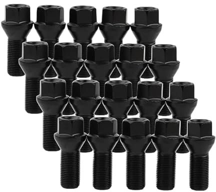 BASPHHH écrou Jante Compatible avec 320I 330I 335I 528I F30 F35 F10 F25 X3 E70 X5 Les Goujons de Roue Longueur de Filetage 25 mm 36136781151