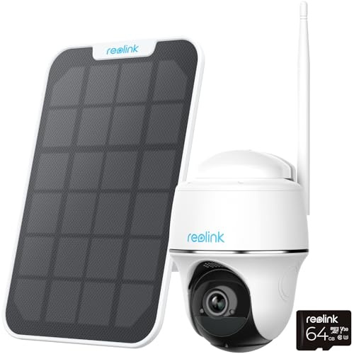 Reolink Argus PT Plus 4MP trådlös utomhuskamera med WiFi, 360° PTZ, mörkerseende, person-/fordonsdetektering, tvåvägsljud