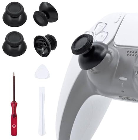 Tolesum Manettes pour Manette PS5, Joysticks, Joysticks Analogiques Et Kit D'outils De Réparation pour Manette PS5 - Noir