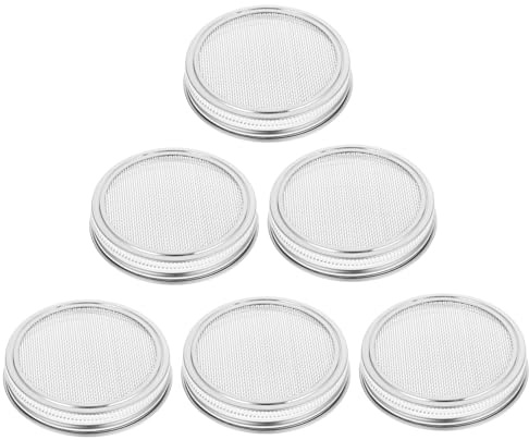 SEWOART 6 Pezzi Coperchi Germogliatori in per Barattoli con Rete Fine per Germinazione Semi Biologici