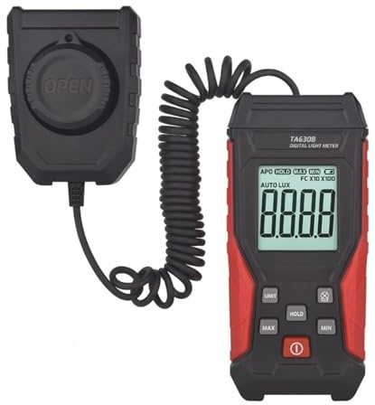 CFWWSAQ Appareil de Mesure UV, Ingénierie de l'éclaira Luxomètre numérique Luxmètre portatif Professionnel Luxmètre Haute précision Illuminomètre Photomètre(TA630B)
