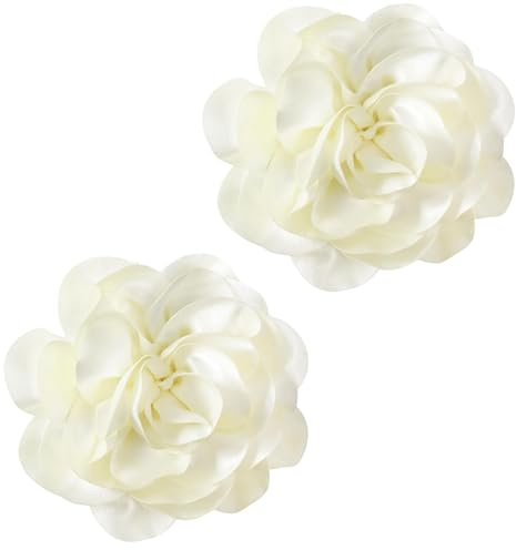 JOOTUEPO 2 Stück Rosen-Blumenbrosche, große Musselin-Brosche, Brosche Damen Blumen Design Haarschmuck Elegante Broschen & Anstecknadeln für Hochzeit, Party, Tanz, Kleidung und Accessoires