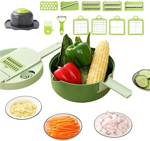 Tritaverdure,16 In 1 Tritatutto E Grattugia Per Verdure, Alimenti,Tritatutto Pomodori Domestico | per Casa Cucina Ristorante Patate Cavolo Cipolla Insalata