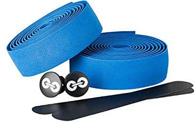 URBAN ZWEIRAD - Lenkerband Rennrad Blau - inkl. Endstopfen und Klebestreifen - Griffband Rennrad Violett extra griffig - 200 cm x 3 cm - 3 mm Stärke