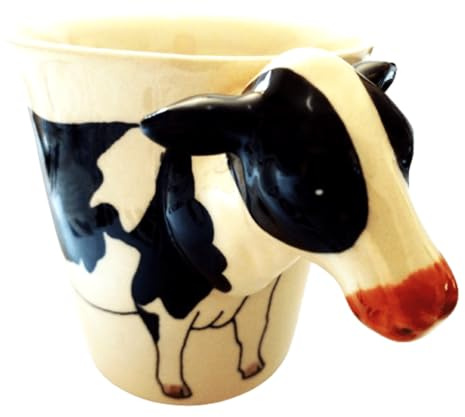 B2SEE Mug-vache-tasse-ceramique-Animaux-gateau-3d-vaisselle-fait main enfant femme garcon fille de LTD