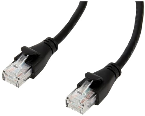 Amazon Basics Cable de red Ethernet de Cat-6 RJ45, 7.6 m (paquete de 10), Negro