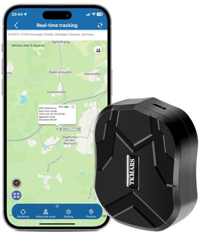 TKMARS TK905B GPS Gerät, 10000mah-Akku, Magnetisch, Mehrere Alarme Tracker mit Echtzeit Ortung, Funktioniert über SMS/APP/Webplattform ohne ABO, Geeignet Für Auto/LKW/Fuhrpark