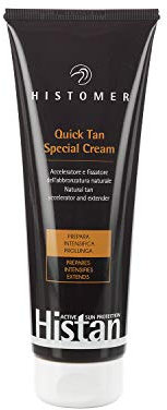 Histomer Crema Solare Super Abbronzante Viso e Corpo Histan Quick Tan, Intensificatore e Accelleratore di Abbronzatura, Crema Abbronzante e Idratante che Prolunga l'Abbronzatura - 250 ml