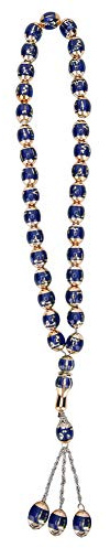Bönpärlor Armband Harts Unisex Muslimska bönpärlor Runda återfördelningsord Religiösa radband Tillbedjanstillbehör Hängande dekor 7 färger(blue)