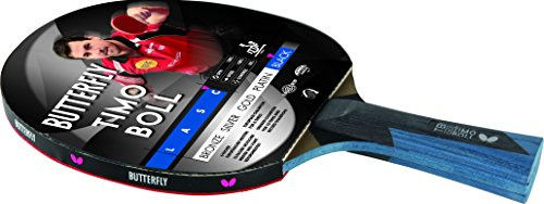 Butterfly® Timo Boll Black Tischtennisschläger | Tischtennis Racket Bat TT Profi Wettkampfschläger für technisch fortgeschrittene Spieler | ITTF zertifizierter Wakaba Belag | anatomische Griffform