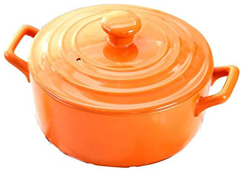 Sywlwxkq Pentola Smaltata Casseruola in ghisa Casseruola da Forno Olandese con Coperchio - Bella, Durevole, Resistente alle Alte Temperature, Non sbiadisce-2